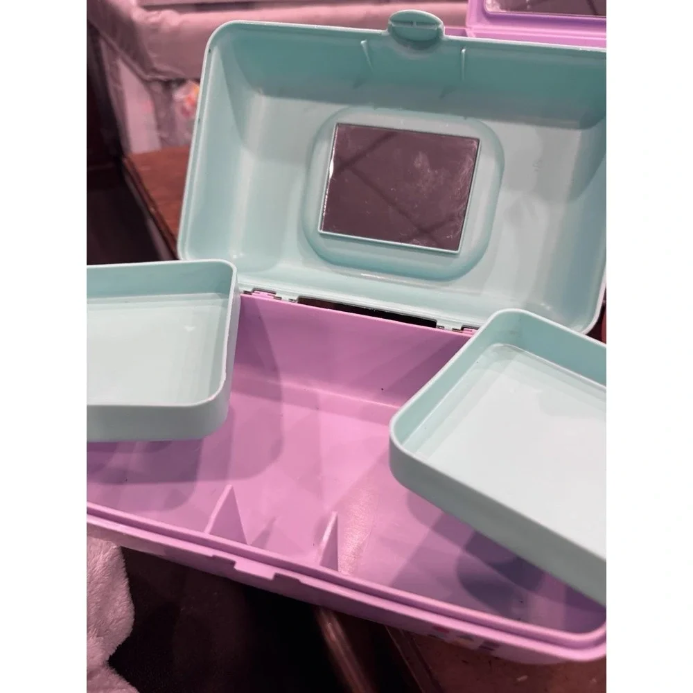 Caboodles 3 Cases Lavender Purple & Mint Green Makeup Organizer Vintage Set Of 3 - Picture 9 of 15
